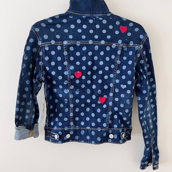 NWT Lularoe Kenny Polkadot Denim  Jacket XXS - Picture 2 of 4